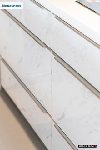 Hệ Tủ Bếp Nhật Bản Cao Cấp Lemure Chữ L Màu LJD - Căn Hộ Saigon Pearl