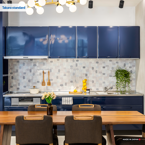 Hệ Tủ Bếp Nhật Bản Cao Cấp Edel Chữ I Màu ESN - Phố Láng Hạ