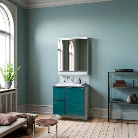 Hệ Tủ Gương Lavabo Famile Màu Blue Green (Mã YSJ)