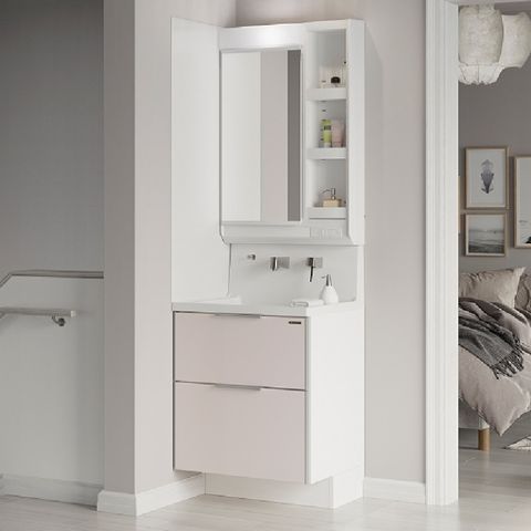 Hệ Tủ Gương Lavabo Famile Matt Beige (Mã Màu YMT)