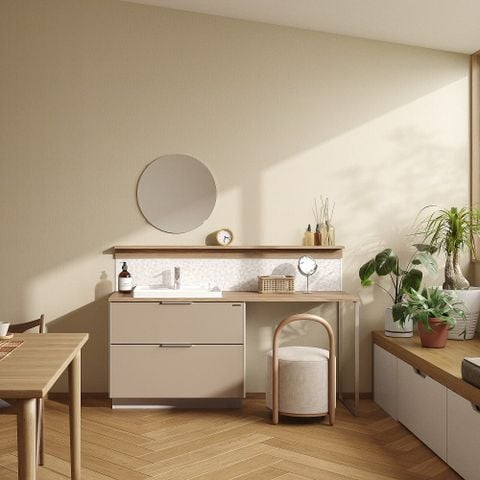 Hệ Tủ Gương Lavabo Famile Màu Floral Ivory (Mã YSI)