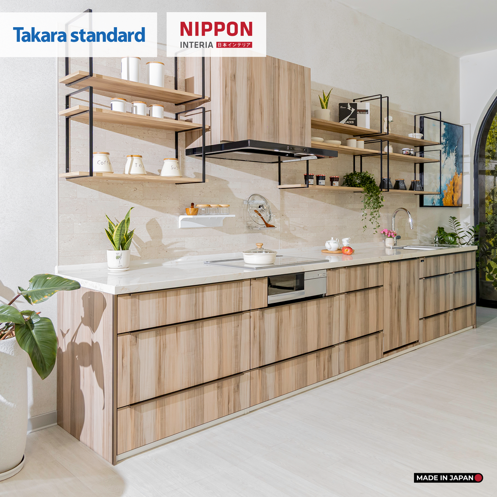 Hệ Tủ Bếp Nhật Bản Cao Cấp Lemure Chữ I Màu L1T - Phố Láng Hạ