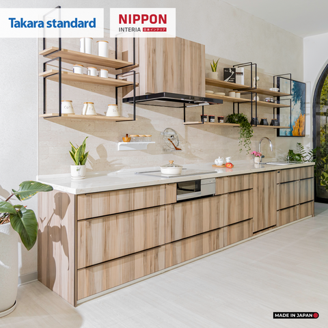 Hệ Tủ Bếp Nhật Bản Cao Cấp Lemure Chữ I Màu L1T - Phố Láng Hạ