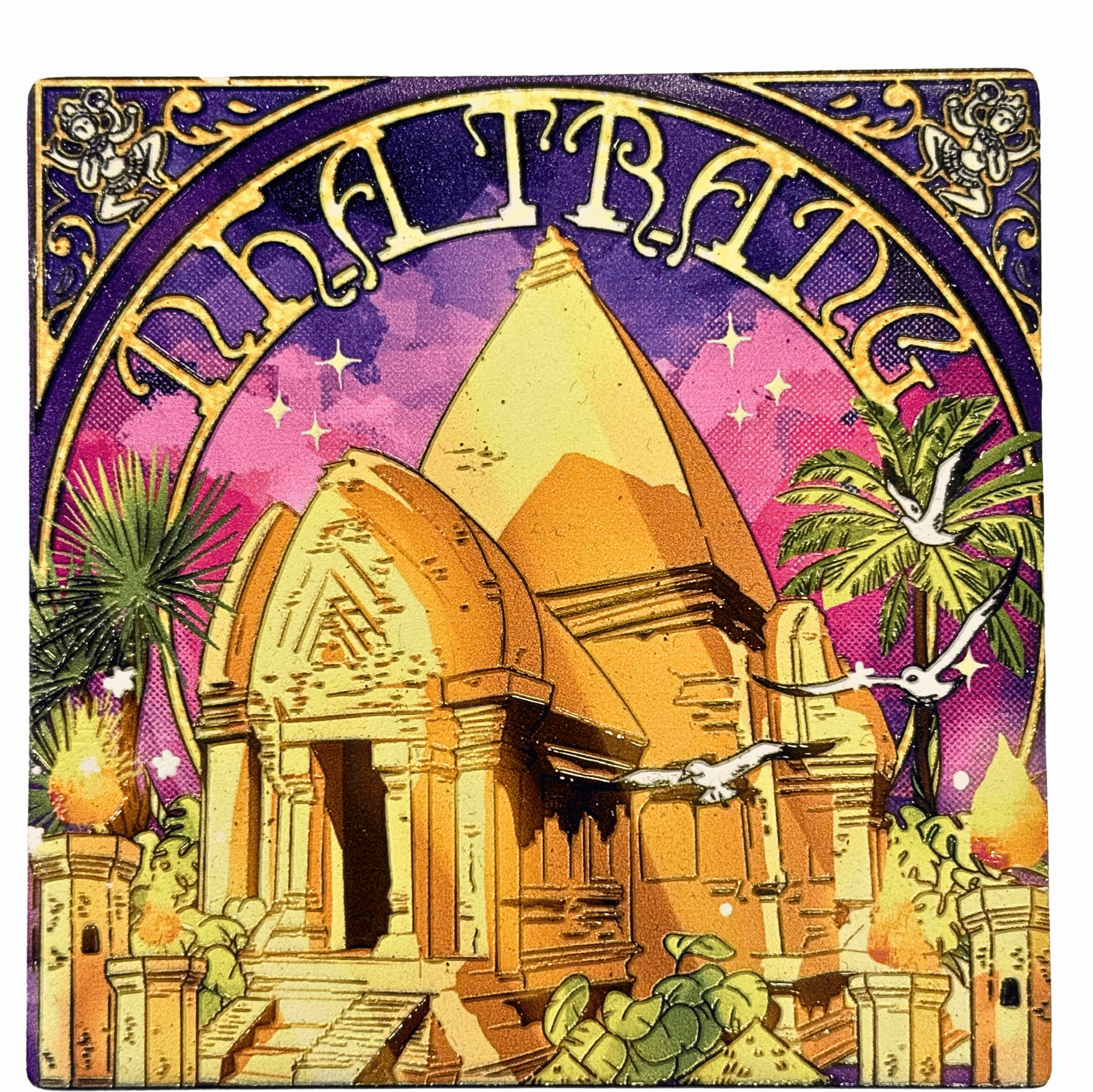  3D Ceramic Square Shape Art Nouveau Nha Trang 