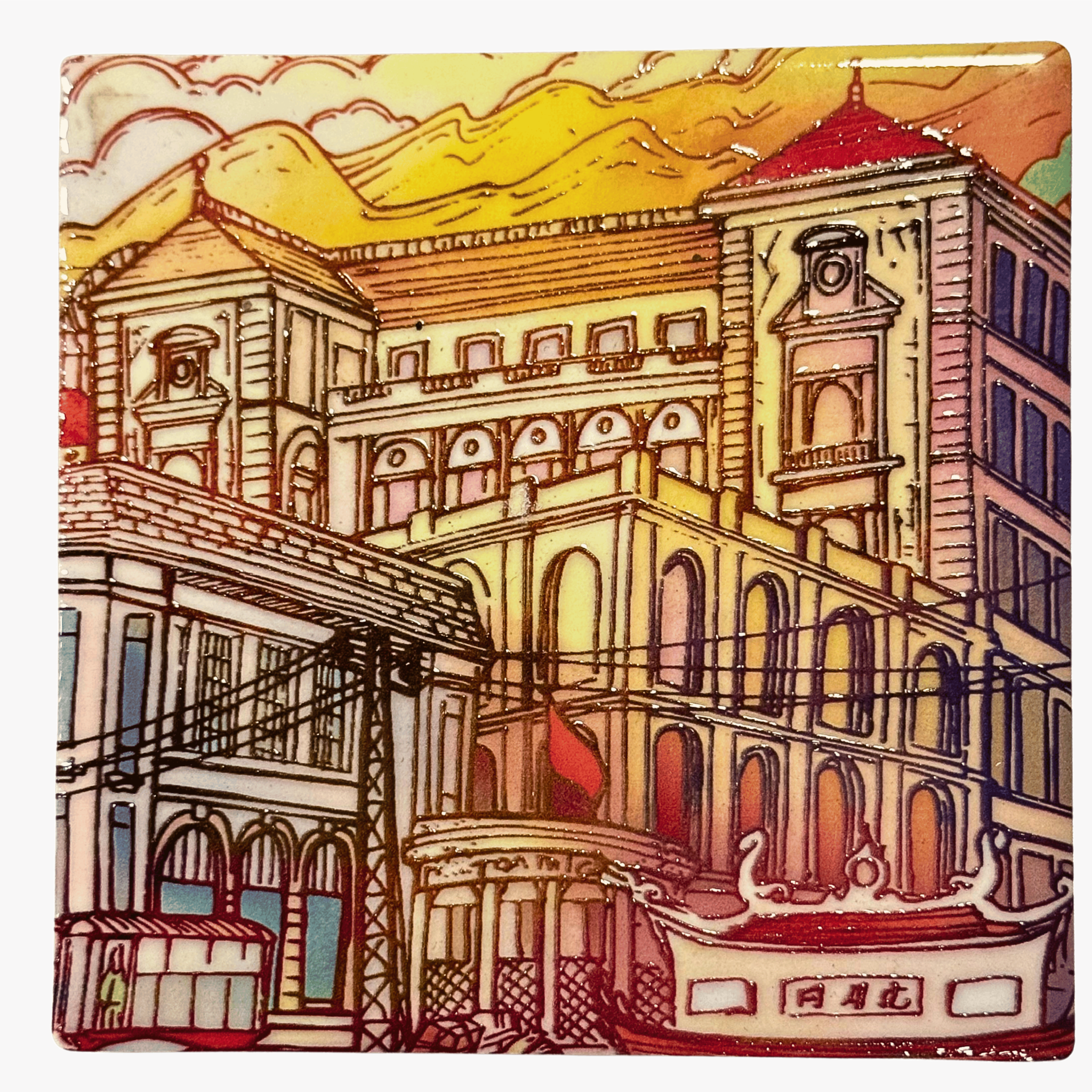  3D Ceramic Square Shape Hà Nội 6 