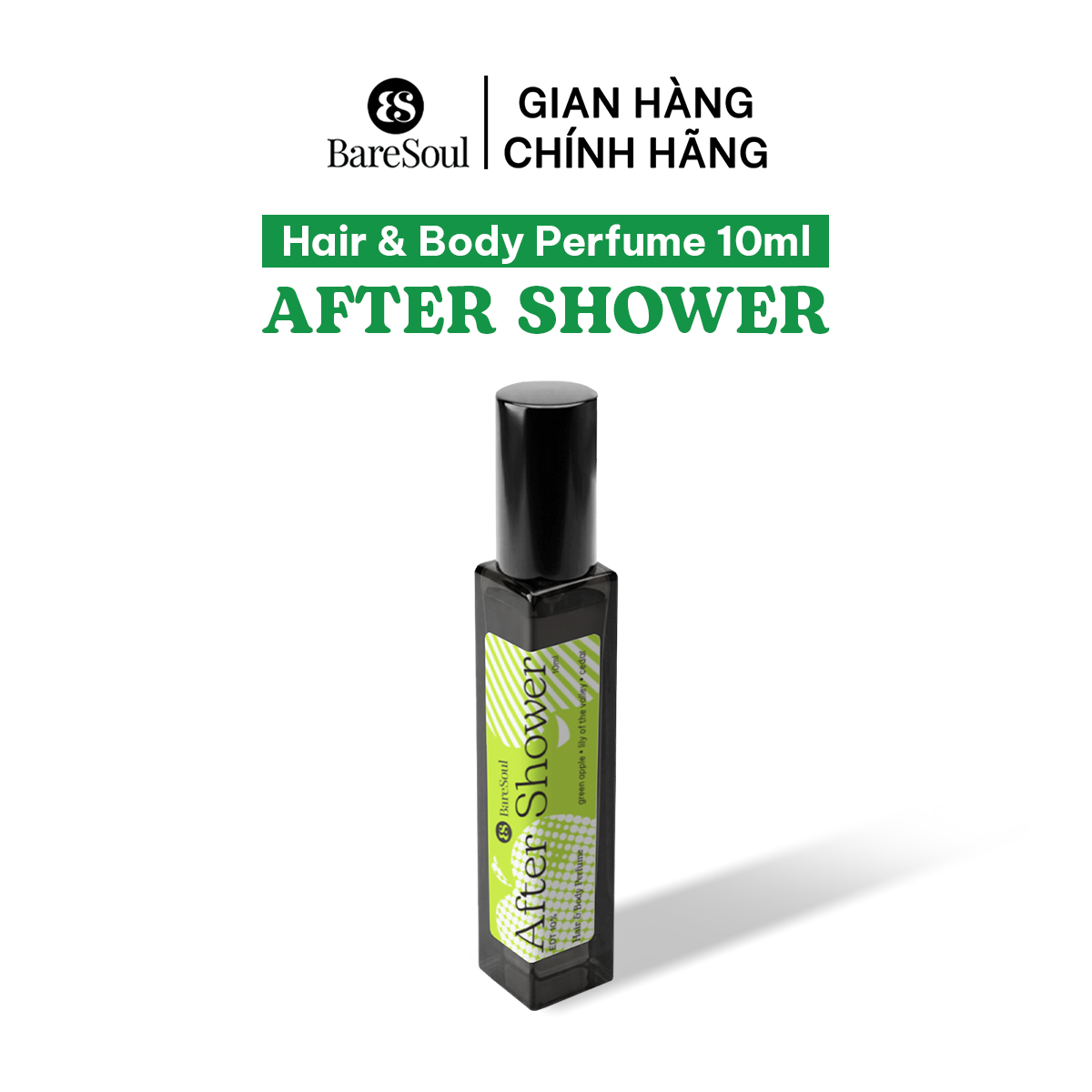  Nước hoa cho tóc và cơ thể mùi hương BareSoul AFTER SHOWER/HOURS/RAIN 10ml 