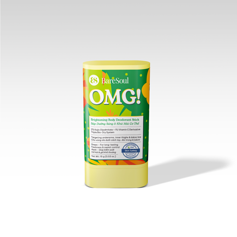  Sáp dưỡng sáng & khử mùi BareSoul OMG Xanh 15g – Dành cho người đổ mồ hôi nhiều- Giúp làm sáng vùng nách, đùi trong, bikini 