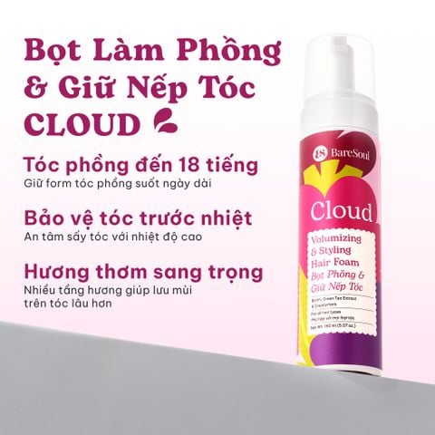  Bọt phồng và giữ nếp tóc BareSoul Cloud Styling Hair Foam 150ml 