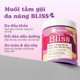  Muối tắm gội tím tẩy tế bào chết da đầu và body cho tóc tẩy nhuộm và da body khô, nhạy cảm Bliss BareSoul Salt Body & Scalp Scrub 330g - 11.64 oz 