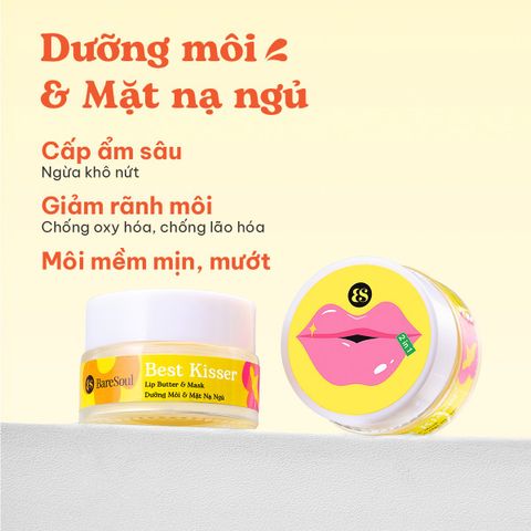  Mặt nạ ngủ cho môi kiêm son dưỡng Baresoul Best Kisser Lip Butter & Mask 10g 
