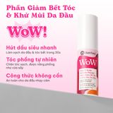  Phấn xịt phồng tóc tự nhiên, kiềm dầu, giảm bết tóc, làm sạch & giảm mùi da đầu, không cặn trắng WoW BareSoul Hair & Scalp Refresh Powder 20g - 0.71 oz 