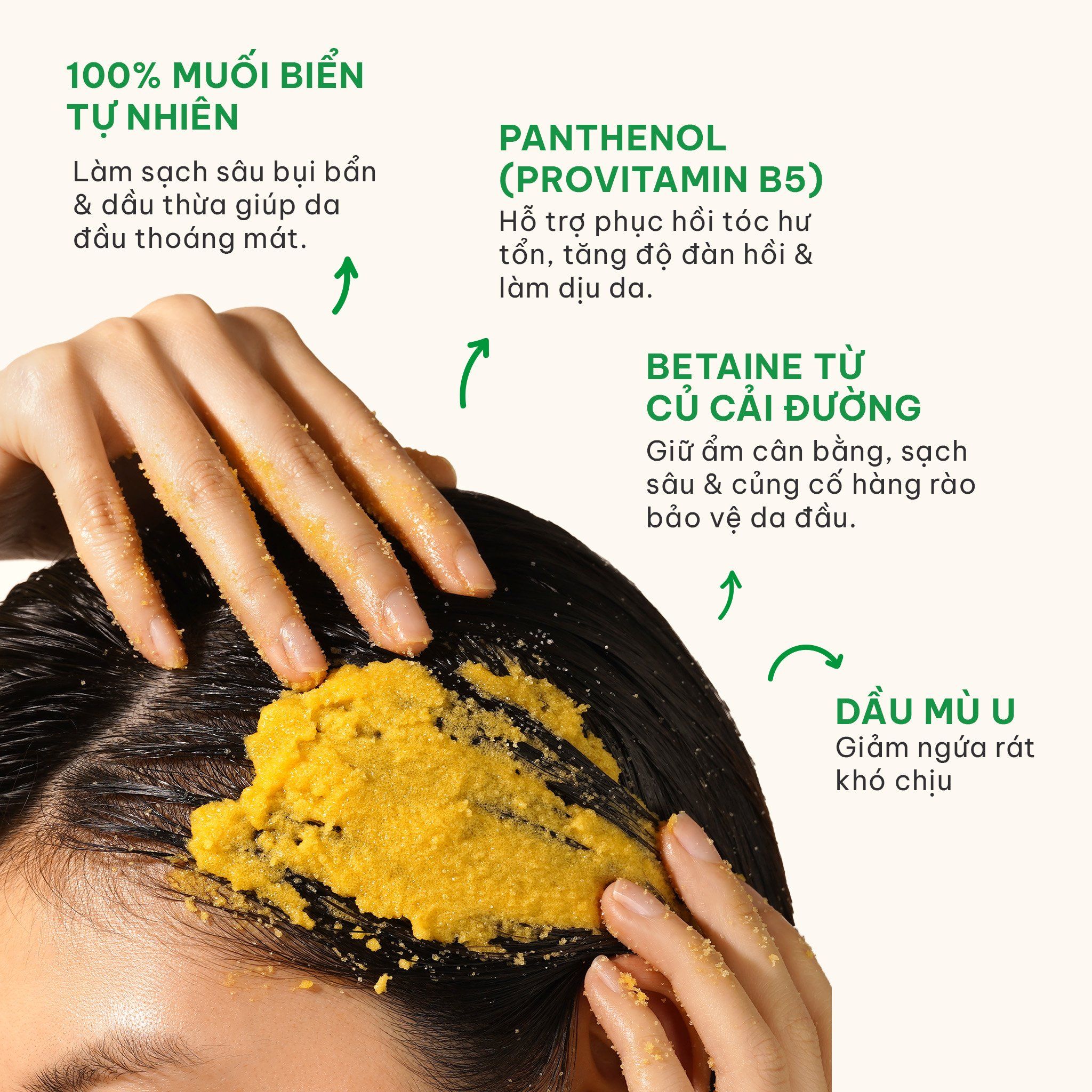  Muối tắm gội tẩy tế bào chết da đầu và body cho tóc bết và da body dầu, mụn Free BareSoul Body & Scalp Scrub 330g - 11.64 oz 