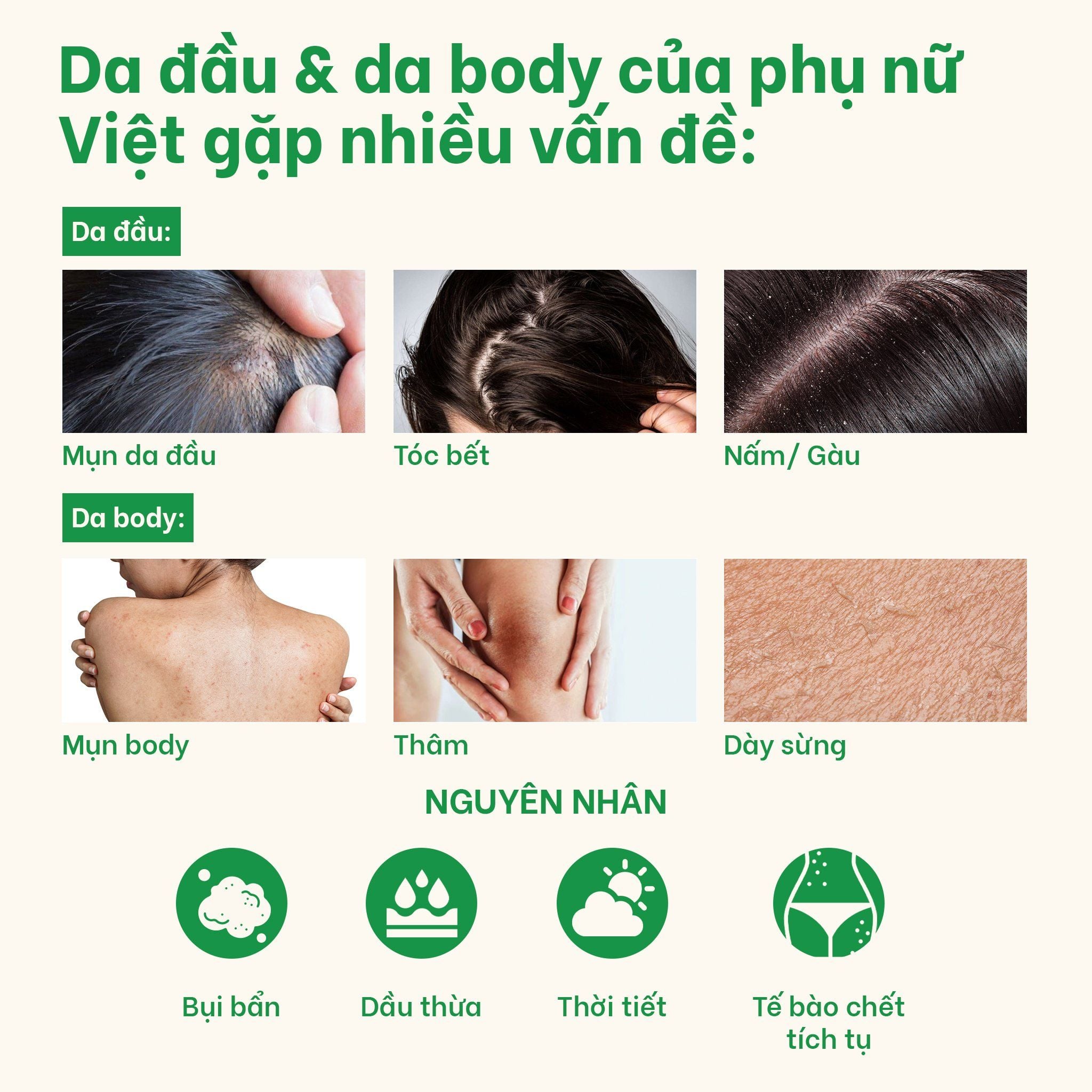  Muối tắm gội tẩy tế bào chết da đầu và body cho tóc bết và da body dầu, mụn Free BareSoul Body & Scalp Scrub 330g - 11.64 oz 