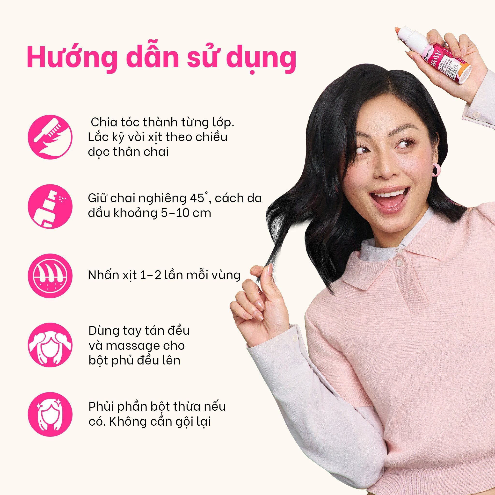  Phấn xịt phồng tóc tự nhiên, kiềm dầu, giảm bết tóc, làm sạch & giảm mùi da đầu, không cặn trắng WoW BareSoul Hair & Scalp Refresh Powder 20g - 0.71 oz 