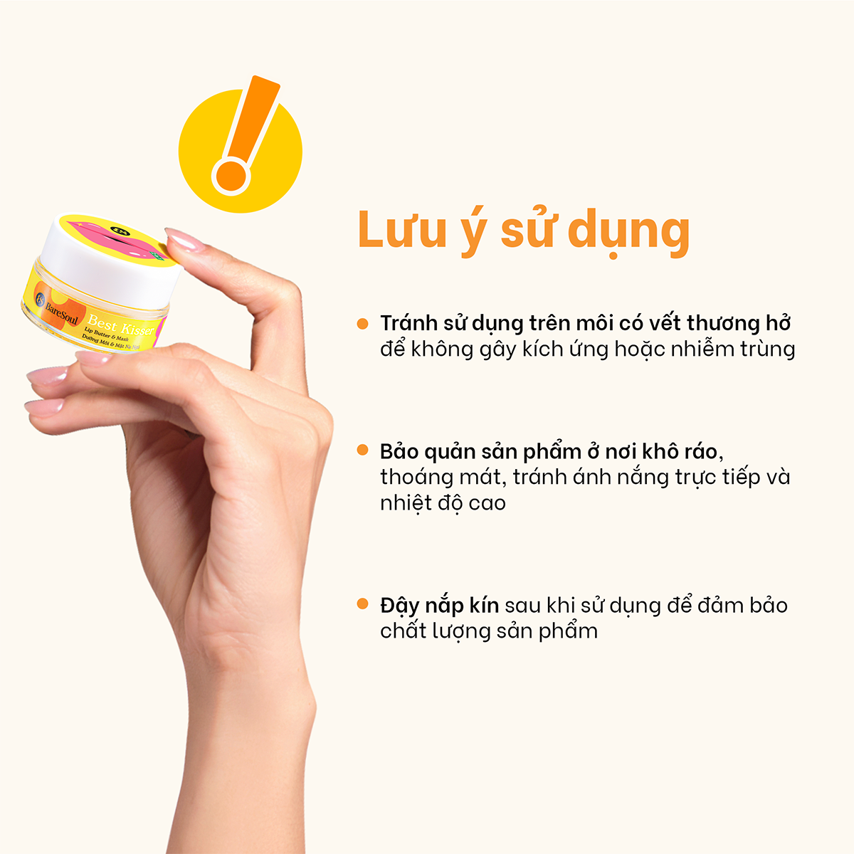  Mặt nạ ngủ cho môi kiêm son dưỡng Baresoul Best Kisser Lip Butter & Mask 10g 