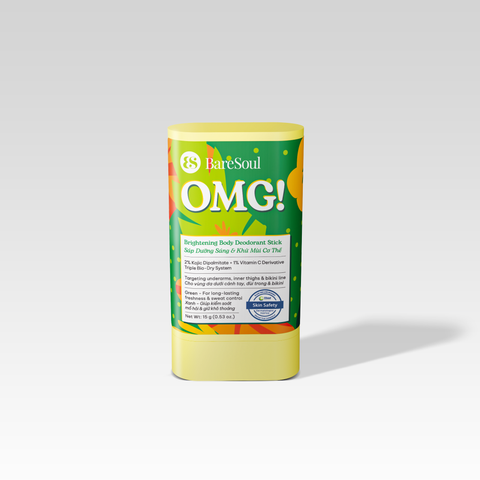  Sáp dưỡng sáng & khử mùi BareSoul OMG Xanh 15g – Dành cho người đổ mồ hôi nhiều- Giúp làm sáng vùng nách, đùi trong, bikini 