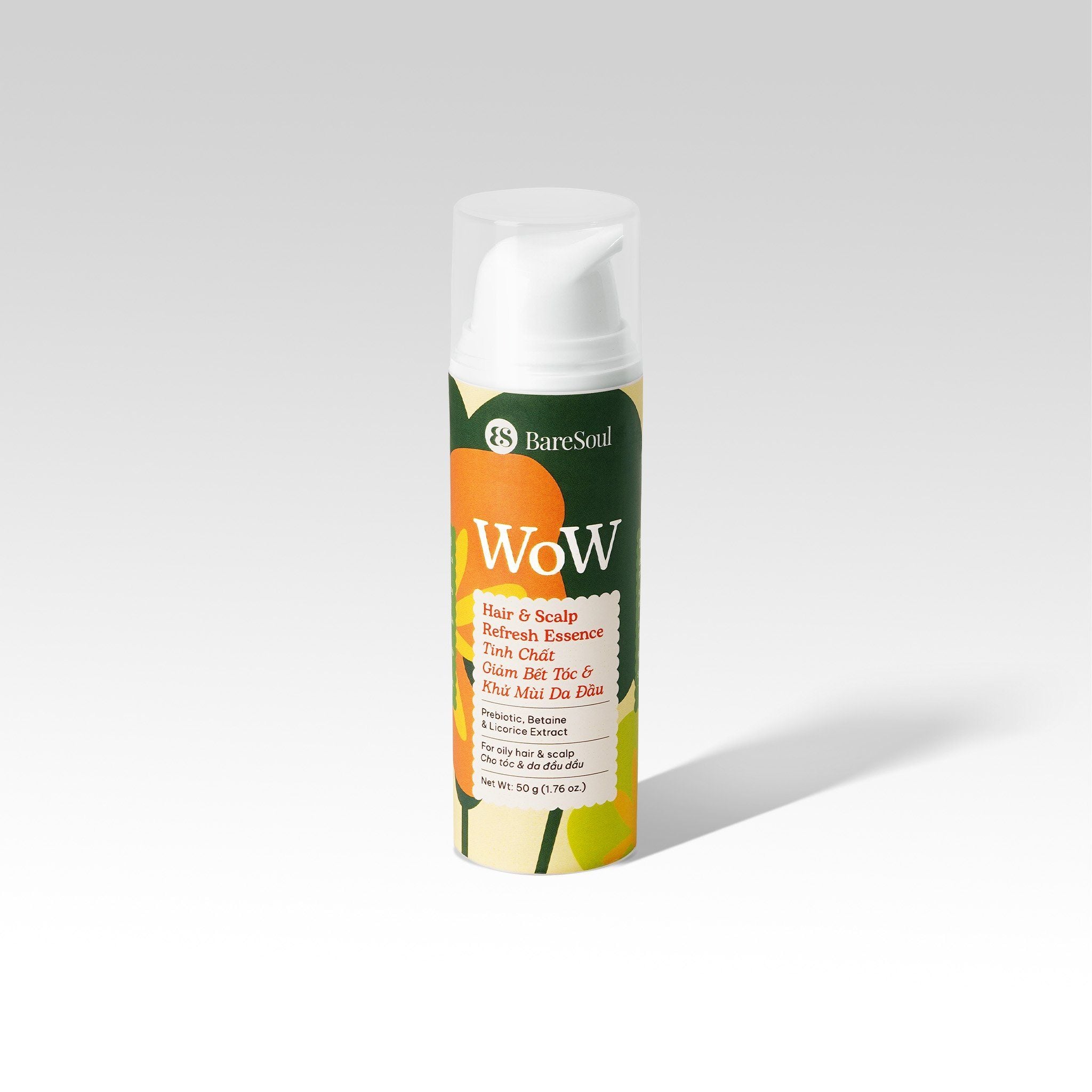  BareSoul Gel Tinh chất làm sạch, kiềm dầu, giảm bết tóc, giúp tóc tơi & khử mùi da đầu WoW BareSoul Hair & Scalp Refresh Essence 50g - 1.76 oz 