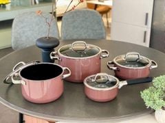 Bộ nồi WMF Fusiontec Mineral 4 món kèm quánh 3 màu