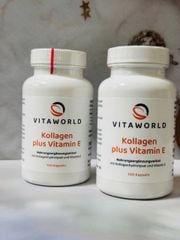 Viên uống Kollagen kết hợp vitamin E Vitaworld chống lão hóa, làm đẹp da-lọ 100 viên