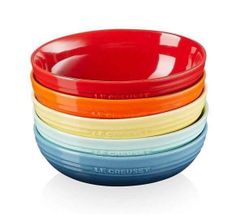 Set 5 đĩa oval cầu vồng Le Creuset 17cm