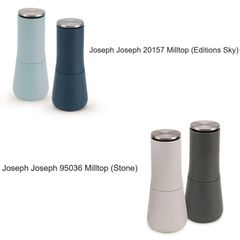 Bộ 2 lọ xay tiêu & xay muối Joseph Joseph Milltop (Editions Sky) 20157 và (Stone) 95036