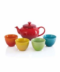 Bộ ấm chén cầu vồng 5 món Le Creuset siêu xinh