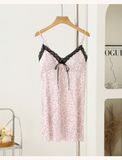  Váy lụa satin beo D8833 