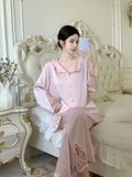  Pyjama lụa dài hồng PM4630 