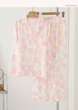  Pyjama tim hồng dài PM8540 