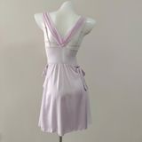  Aura Dress D9495 - Váy lụa satin phối lưới 