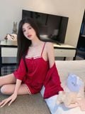  BỘ LỤA NGẮN MẶC NHÀ CUTENESS B6978 