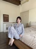  BỘ PYJAMA LỤA DÀI HỌA TIẾT HƯƠNG ĐIỆP PM1280 