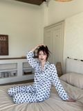  BỘ PYJAMA LỤA DÀI HỌA TIẾT HƯƠNG ĐIỆP PM1280 