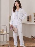 BỘ LỤA DÀI MẶC NHÀ LIGNE PM6747 KẺ SỌC 