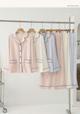  Pyjama dài viền trơn PM6675 