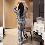  Pyjama dài ô xanh PM1264 