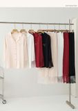  Xuân Nghênh - PM8830 - Pyjama dài lụa satin mềm phối ren ép đá 