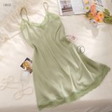  Váy lụa phối ren D685 