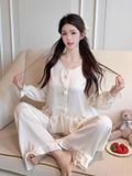  Pyjama dài lụa satin mềm PM4636 