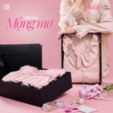  PM3231 - Pyjama dài lụa satin mềm cổ bèo đính nơ 