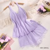  Halter Set - Bộ lụa cổ yếm hở lưng đệm ngực mỏng B1261 