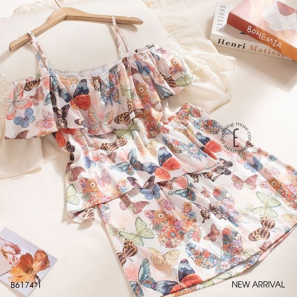  Bộ 2 dây ngắn lụa satin B6174-1 