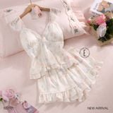  Angelic Set B2292 - Bộ 2 dây lụa phối ren 