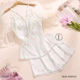  Bộ 2 dây lụa satin phối ren B2309 