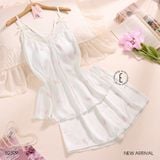  Bộ 2 dây lụa satin phối ren B2309 