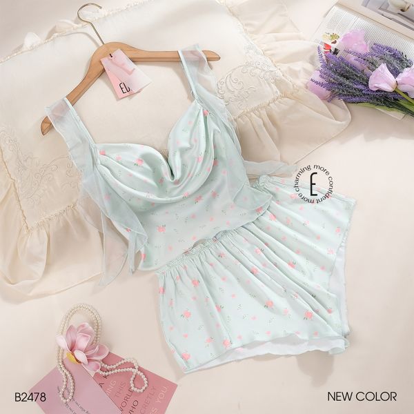  Bộ croptop ngắn hoa B2479 