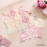  Bộ 2 dây lụa phối lưới B2558 