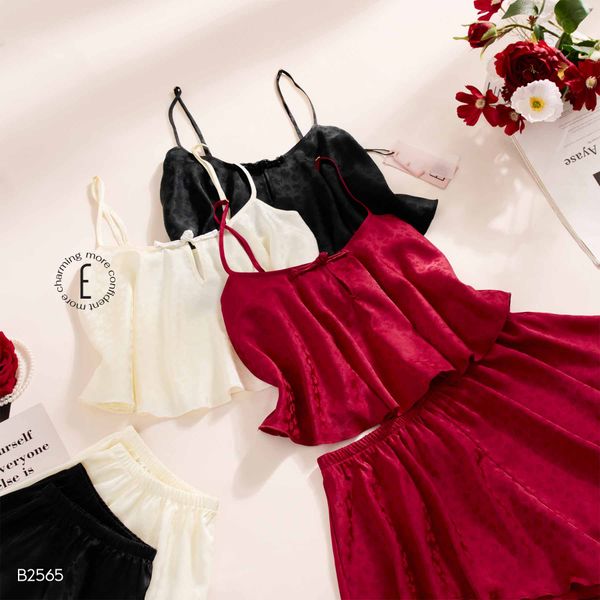  Bộ 2 dây ngắn lụa in hoa B2565 