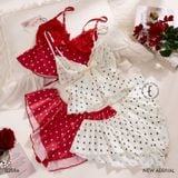  Sweetheart Set B2586 -Bộ 2 dây ngắn chấm bi 