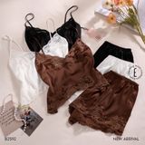  Sultry Set B2592 - Bộ lụa 2 dây ngắn 
